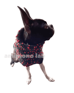 ドッグセーター　手編みの犬服